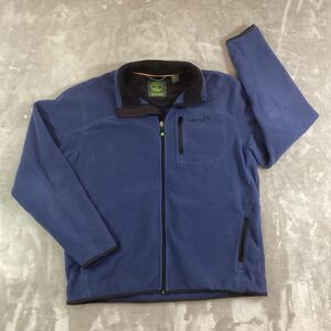 Timberland Fleece Jacket - Men's Sz XL - Navy Blue - Full-Zip - Chest Pocket